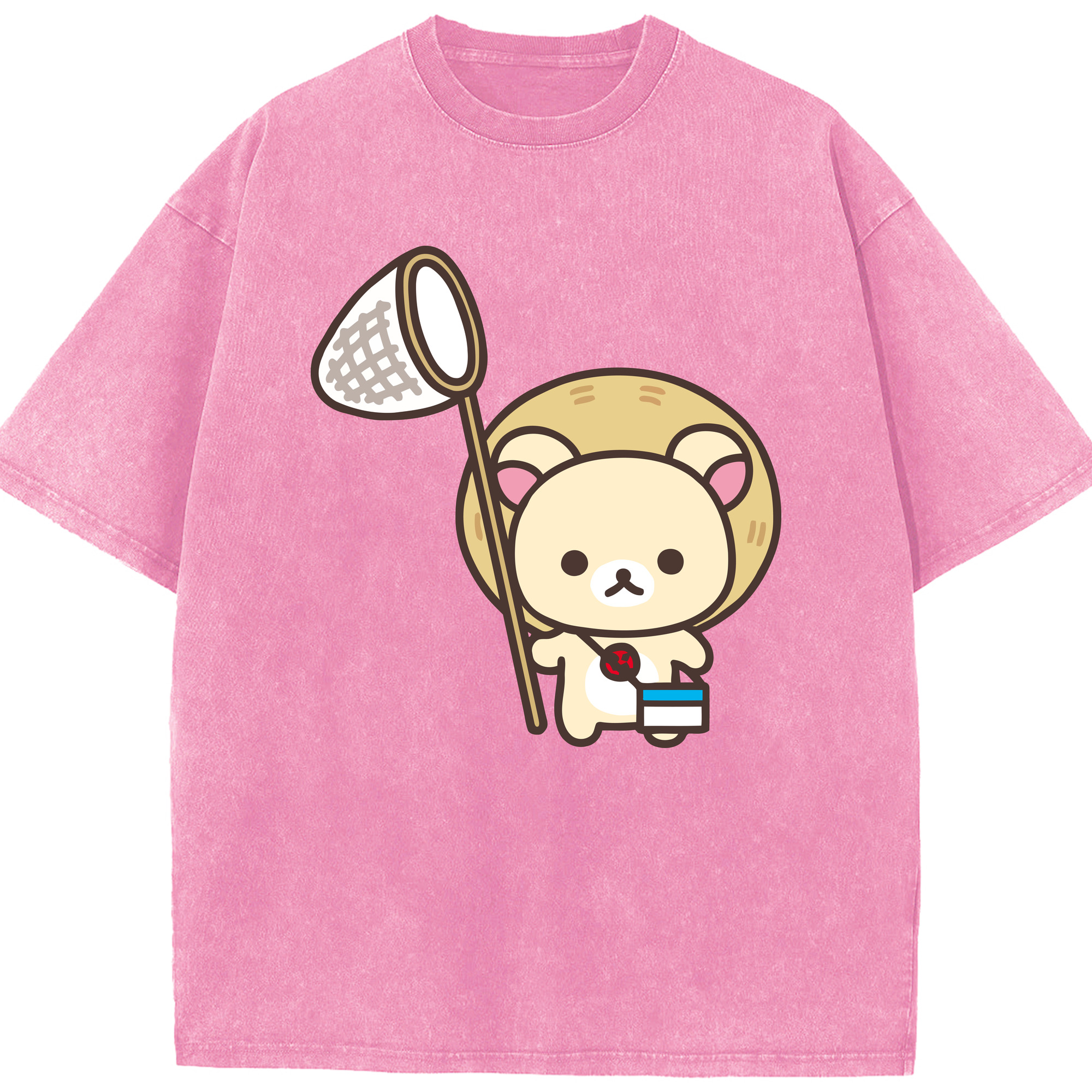 （画像用） リラックマ リラックマ キイロイトリ Rilakkuma Korilakkuma Kiiroitori 綿100% ヴィンテージ風 半袖Tシャツ（フロントプリント）